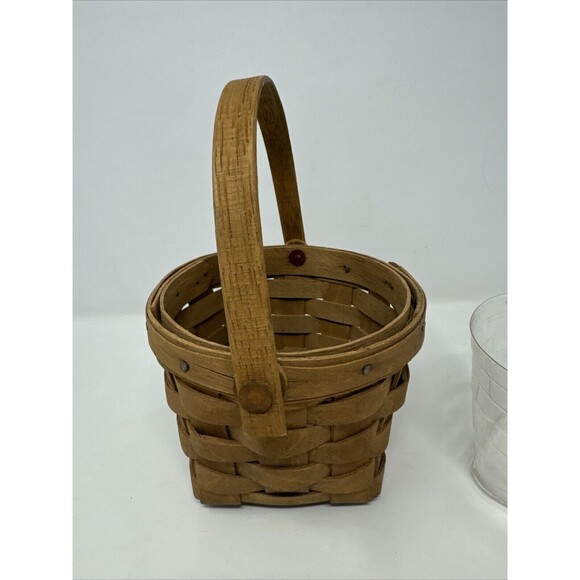 Vintage Longaberger 1985 "Signed" 5" Measuring Basket with Protector 3800BO NICE - Picture 3 of 9